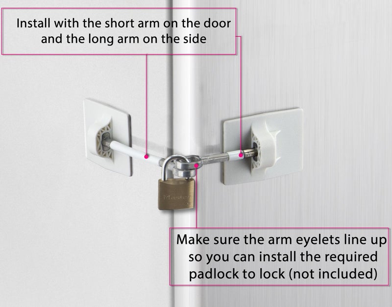 Guardianite Refrigerator Lock (White Without Padlock) - Image 4